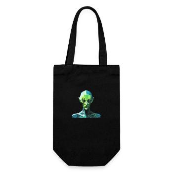 Alien de style polygone - Sac à bouteille - noir - Devant