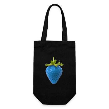 Blue Strawberry - Geschenkbeutel für Flaschen - Schwarz - Vorne