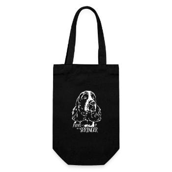 Loved by a Springer Spaniel Dog Dogs Wilsigns - Gift Bag for Bottles - black - Front