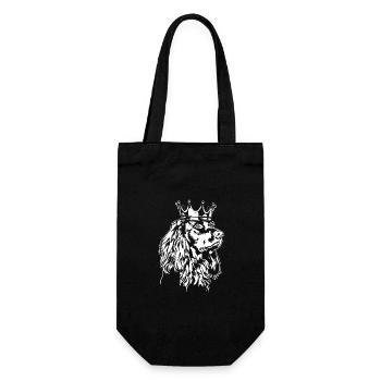 German Longhair Crown Dog Dogs Wilsigns - Gift Bag for Bottles - black - Front