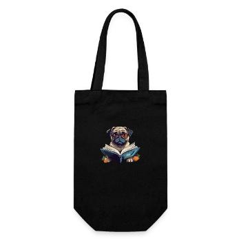 Carlin des artistes de la lecture : Cool avec du livre et - Sac à bouteille - noir - Devant