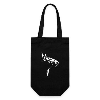 Bull Terrier Silhouette Chien Chien Wilsigns - Sac à bouteille - noir - Devant