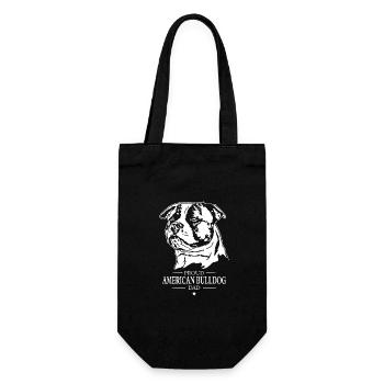 American Bulldog Dad Dogs Dog Bulldog Wilsigns - Gift Bag for Bottles - black - Front