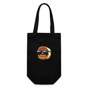Cool kawaii doner kebab with sunglasses - Gift Bag for Bottles - black - Front