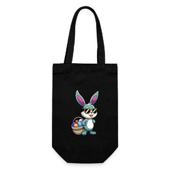 Happy Easter - Easter Bunny - Easter Egg - Gift - Gift Bag for Bottles - black - Front