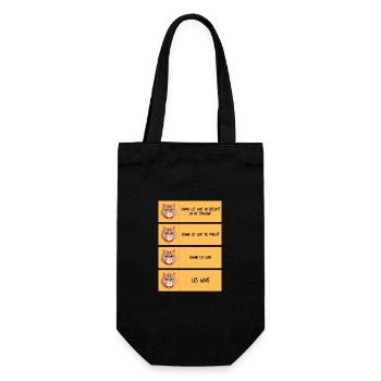 Chat grognon et limites personnelles - Sac à bouteille - noir - Devant
