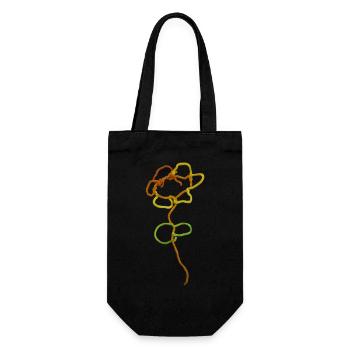 Leas Flower - Geschenkbeutel für Flaschen - Schwarz - Vorne