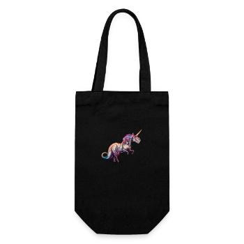 Das Magische Einhorn - Geschenkbeutel für Flaschen - Schwarz - Vorne