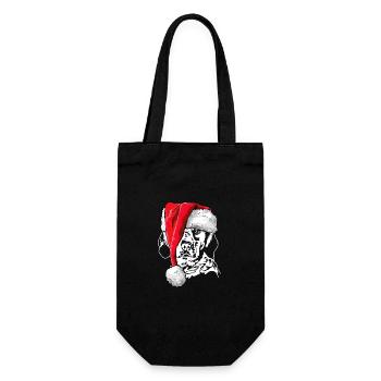 Santa Epagneul Breton Weihnachten Hunde Wilsigns - Geschenkbeutel für Flaschen - Schwarz - Vorne