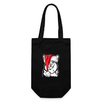 Welsh Corgi Weihnachten Hunde Wilsigns - Geschenkbeutel für Flaschen - Schwarz - Vorne