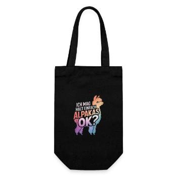 Alpaca Llama - Gift Bag for Bottles - black - Front