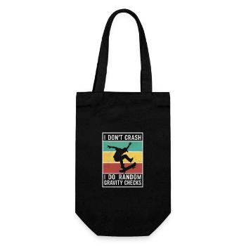 Skateboarding Skater Skateboard Skateboarder - Geschenkbeutel für Flaschen - Schwarz - Vorne