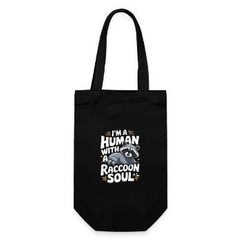 Raccoon - Gift Bag for Bottles - black - Front