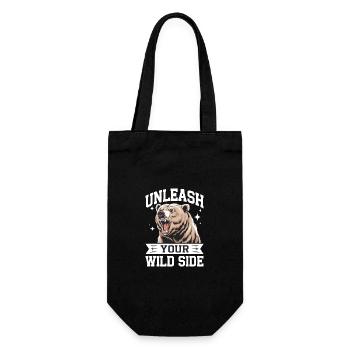 Bear Grizzly Bear Brown Bear Bear - Gift Bag for Bottles - black - Front