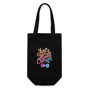 Cherries Cherries Fruits Food - Gift Bag for Bottles - black - Front