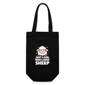Schaf Schafe Bauer Lamm Landwirt - Geschenkbeutel für Flaschen - Schwarz - Vorne