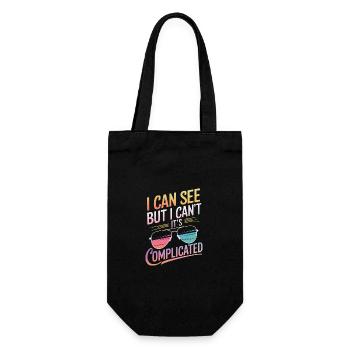 Blind blindness Visually impaired people - Gift Bag for Bottles - black - Front