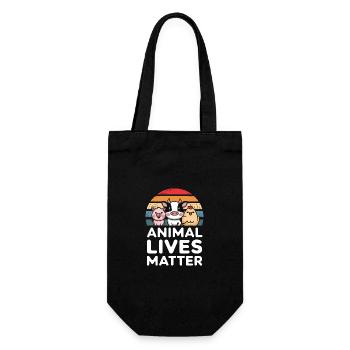 Végétarien Végétalien Végétarien Végétarien - Sac à bouteille - noir - Devant