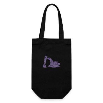 Silhouette de conducteur de pelle - Opérateur d’équipement de construction - Sac à bouteille - noir - Devant