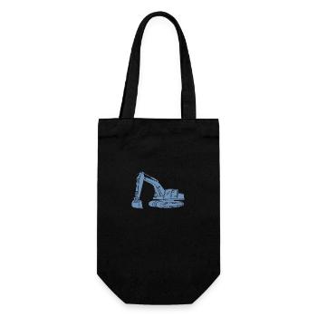 Silhouette de conducteur de pelle - Opérateur d’équipement de construction - Sac à bouteille - noir - Devant