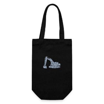 Conception de silhouette de conducteur de pelle - Pour opérateur d’équipement de construction - Sac à bouteille - noir - Devant