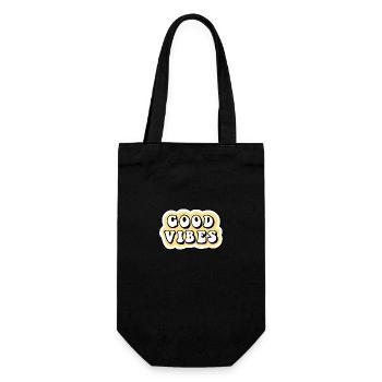 Gute Laune - Geschenkbeutel für Flaschen - Schwarz - Vorne