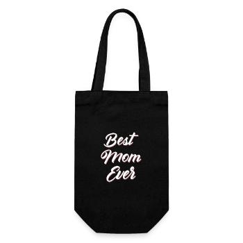 Mothers Day Best Mom Ever Gifts From Daughter Son - Gift Bag for Bottles - black - Front