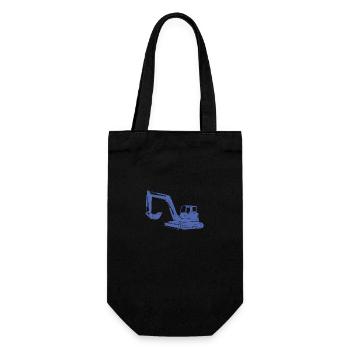 Silhouette de conducteur de pelle - Opérateur d’équipement de construction - Sac à bouteille - noir - Devant