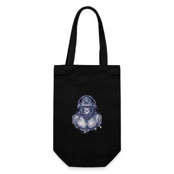 Muscle Gorilla Beats Gym Motivation - Geschenkbeutel für Flaschen - Schwarz - Vorne