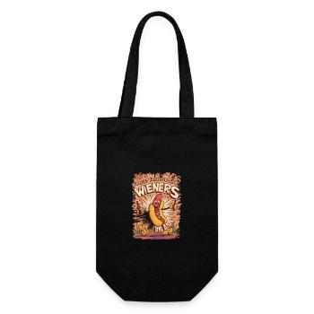 I'm Just Here For The Wieners 4th of July Hot Dog - Geschenkbeutel für Flaschen - Schwarz - Vorne