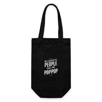My Favorite People Call Me Pop-Pop Father's Day - Geschenkbeutel für Flaschen - Schwarz - Vorne