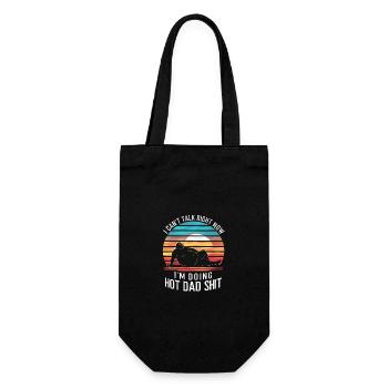I Can’t Talk Right Now I’m Doing Hot Dad Shit - - Geschenkbeutel für Flaschen - Schwarz - Vorne