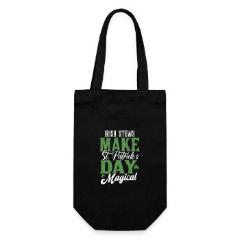 Irish Stews Make St Patricks Day Magical - Gift Bag for Bottles - black - Front