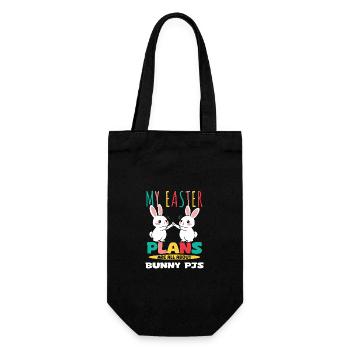 My Easter Plans Are All About Bunny PJs Fun Vibes - Gift Bag for Bottles - black - Front
