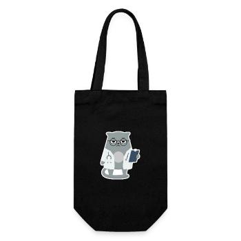 Cat Grumpy Doctor - Cat - Gift Bag for Bottles - black - Front