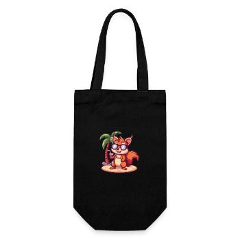 Palmier d’été de l’île Squirrel - Sac à bouteille - noir - Devant