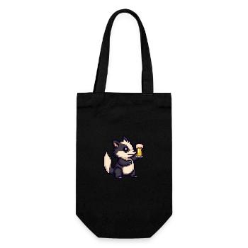 Skunk Bière Pixel - Sac à bouteille - noir - Devant