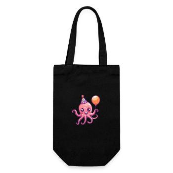 Octopus Birthday Comic - Gift Bag for Bottles - black - Front