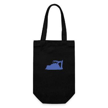 Excavator operator and construction equipment operator Silhouette – - Gift Bag for Bottles - black - Front