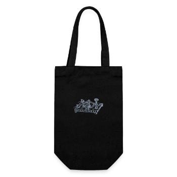 Vintage Morsecode Gerät, Retro Kommunikation - Geschenkbeutel für Flaschen - Schwarz - Vorne
