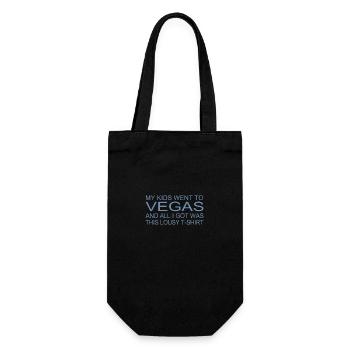 Souvenir Shirt - "My Kids Were in Vegas" - Gift Bag for Bottles - black - Front