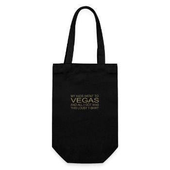 Souvenir Shirt - "My Kids Were in Vegas" - Gift Bag for Bottles - black - Front