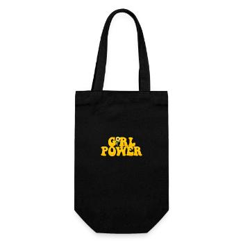 Girl Power - Geschenkbeutel für Flaschen - Schwarz - Vorne