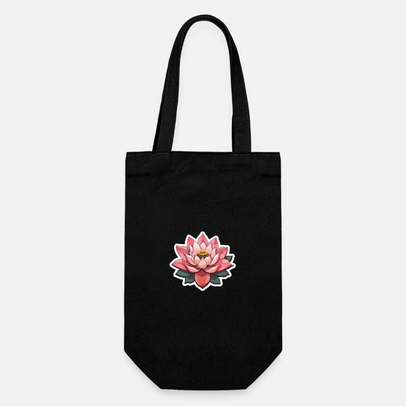 Fleur de lotus - Sac à bouteille - noir