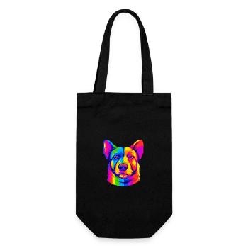 Rainbow Dog - Gift Bag for Bottles - black - Front