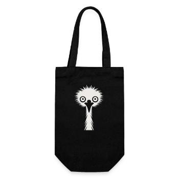 Silhouette gracieuse : émeu et autruche en silhouette - Sac à bouteille - noir - Devant