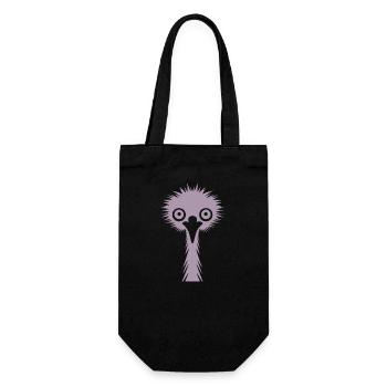 Silhouette gracieuse : émeu et autruche en silhouette - Sac à bouteille - noir - Devant