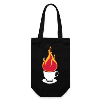cup of tea coffee cake drink thirst cafe delicious - Gift Bag for Bottles - black - Front