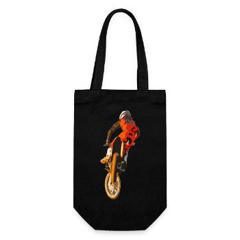 Motocross Racing T-Shirt Enduro T Shirt Supercross - Geschenkbeutel für Flaschen - Schwarz - Vorne