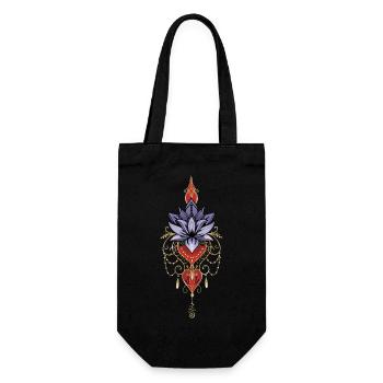 Indigo-Lotus-Chakren unalome - Geschenkbeutel für Flaschen - Schwarz - Vorne